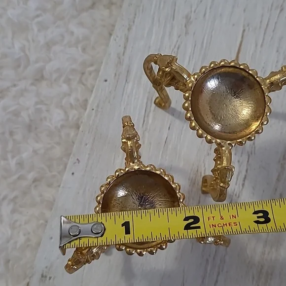 Marble Eggs Alabaster 4pc Stone Hand Crafted Vintage with Victorian Style Stands - Picture 7 of 8